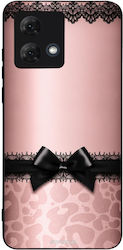 Θήκη Sonique Diva Series Motorola Moto G84 5g Λεοπάρ Φιόγκος – Ροζ