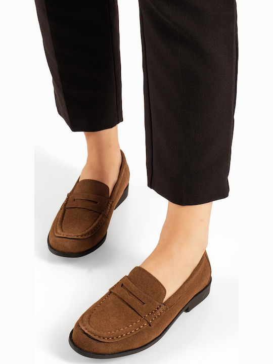 Alta Moda Γυναικεία Loafers σε Καφέ Χρώμα