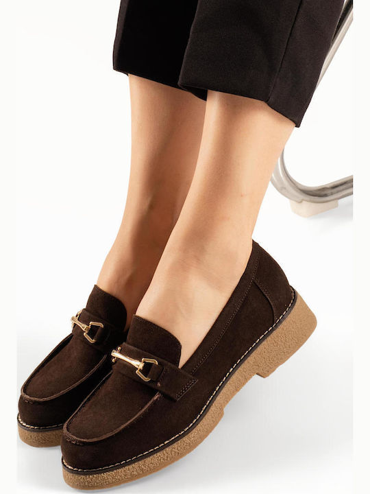 Women's Loafers In Brown Colour