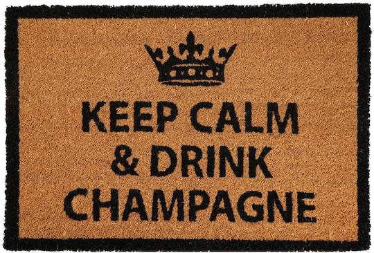 MRShome Non-Slip Doormat Keep Calm & Drink Gold 40x60cm