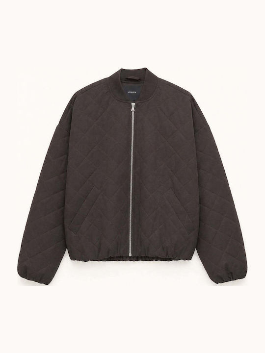 Lumina Kurze Damen Bomber Jacke Braun