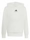 Kinder-Sweatshirt mit Kapuze und Taschen Weiß