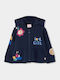Fleece Kinder-Sweatshirt Strickjacke mit Kapuze Dunkelblau