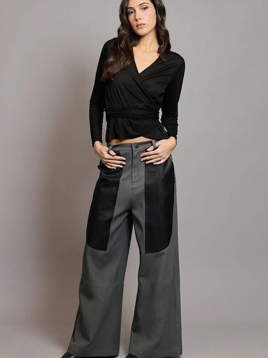 Women's Fabric Trousers Grey
