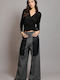 Women's Fabric Trousers Grey
