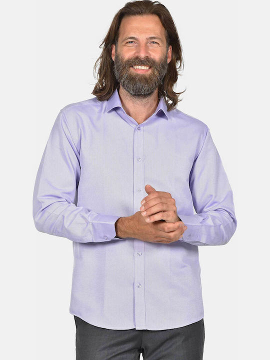 Short Sleeve Shirt In Regular Fit Lilac