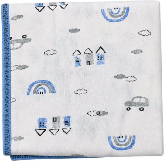 Kamtex Baby Swaddle Blanket Light Blue 95x100cm
