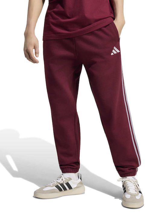 adidas M 3s Παντελόνι Φόρμας Μπορντω