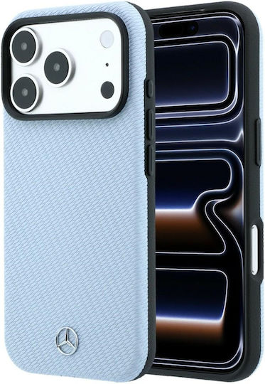 Mercedes Θήκη Leather Semi Wrap Wood Effect Magsafe Iphone 18 Pro Max 17 Pro Max Μπλε