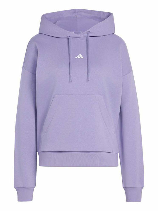 adidas Women's Hooded Fleece Sweatshirt Purple