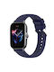 Amazfit Gts 3 Stripe Texture 20mm Silicone Watch Band Midnight Blue