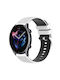 Amazfit GTR 3 22mm Karo Zweifarbige Silikon Uhrenarmband Weiß+Schwarz