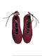 Women's Pointed Toe Burgundy Ballerina Shoes
