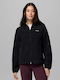 Fleece Damen Strickjacke mit Reissverschluss Schwarz
