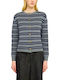 Women's Knitted Cardigan Grey Blue