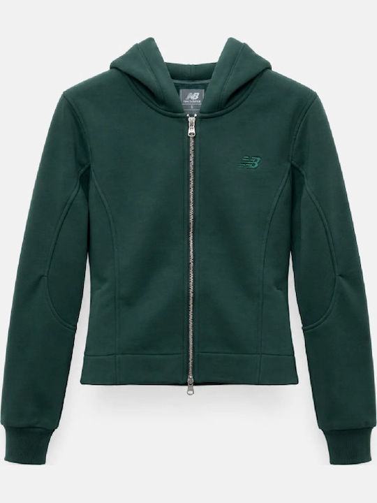 Fleece Gestrickte Damen Strickjacke mit Reissverschluss Grüne