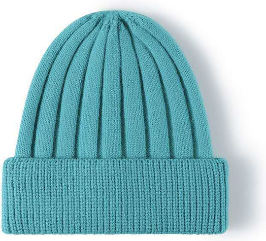 Beanie Unisex Mütze Gepolstert in Türkis Farbe