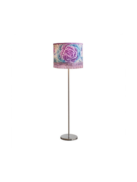 Purple Brassica Floor Lamp with E27 Lamp Bulb Base Purple