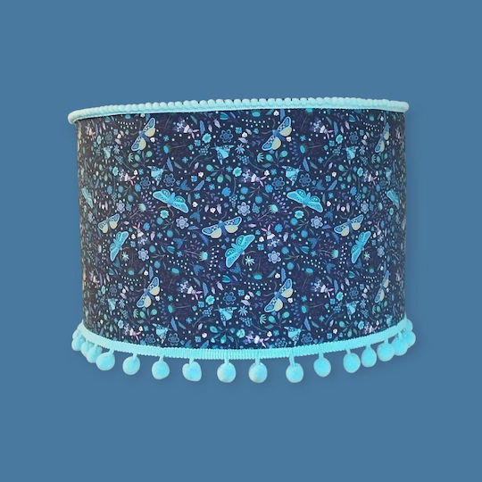 Einfaches Kinderzimmer-Deckenleuchte Hängend mit E27-Fassung Blau 35x20cm