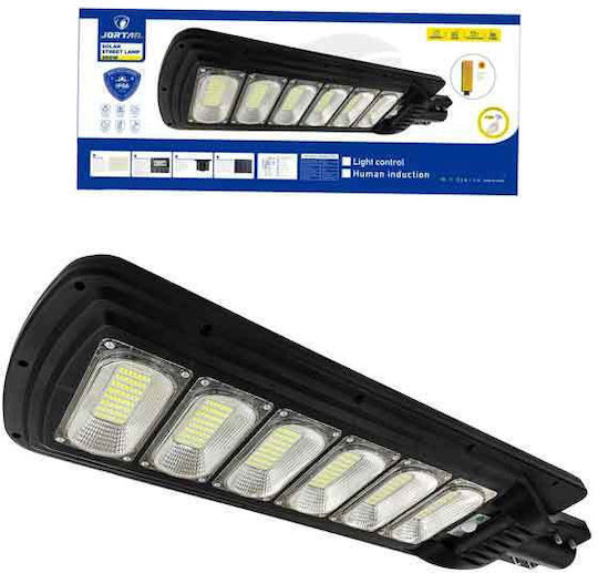 LED Водоустойчиво Соларно Улично Осветително Тяло 300W Студено Бяло 6500K с Датчик за Движение, Фотосензор и Дистанционно IP66