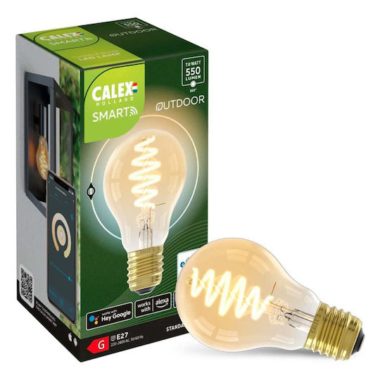 Calex Lampă Inteligentă LED 7W pentru Dulie E27 și Formă A60 Alb Cald 550lm