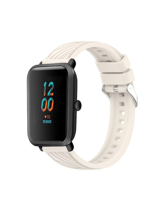 Amazfit Bip 1s Streifenstruktur 20mm Silikon Tragbare Bänder Sternenlicht