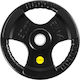 HMS Olympic Type Rubber Strength Training Plate 1 x 20kg Φ50mm With Handles