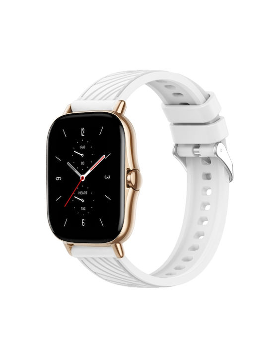 Amazfit GTS 2 Streifenstruktur 20mm Silikon Tragbare Bänder Weiß