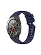 Huawei Watch 2 Каишка с райе и текстура 20 мм силиконова за часовник Тъмносиня