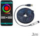 Arrango Waterproof Smart LED Strip USB 5V RGB Light 3m SMD5050 Type with Power Supply