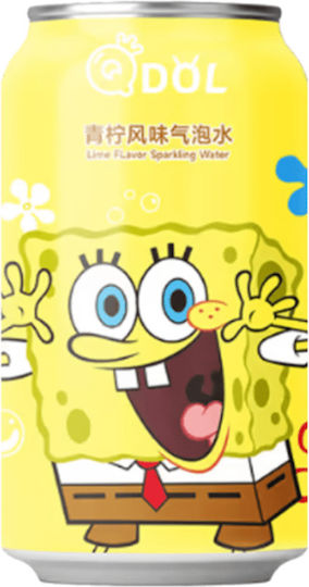 Qdol Spongebob Lime Flavor Soda Water Spongebob 330ml Χγ