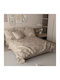 Charalambidis Textiles Bettlaken Super-Doppel 240x260cm Beige (4 Stück)