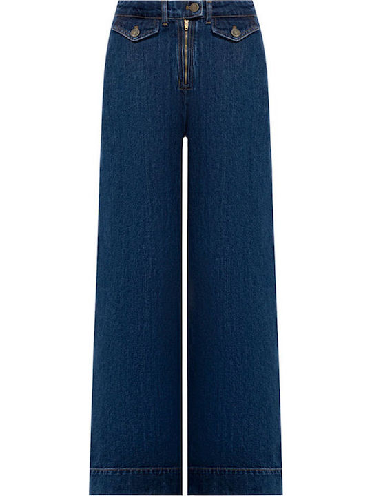 Damen Jeans Hosen in Breit Bein Stil