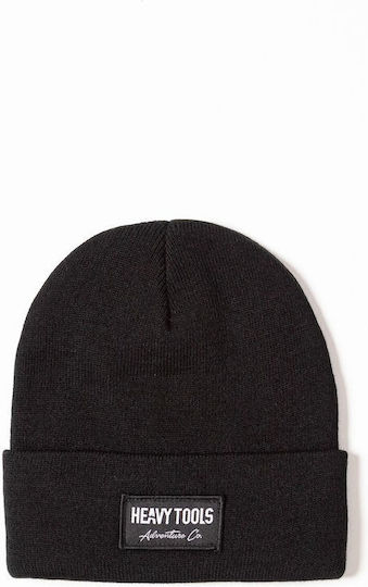 Men's Knitted Beanie Hat in Black Color