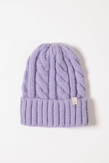Beanie Căciulă Pentru Femei Tricotată În Culoare Lila