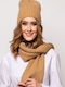 Beanie Căciulă Pentru Femei Tricotată În Culoare Aurie