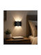 Lampă de Perete cu LED Integrat și Lumină Alb Cald Negru 12x8x4cm