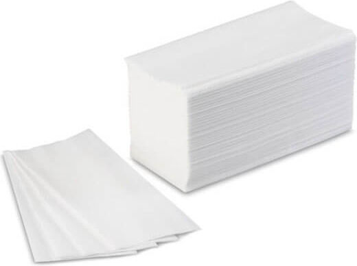 Zig Zag Hand Towels White 20 x 200 pcs 74181