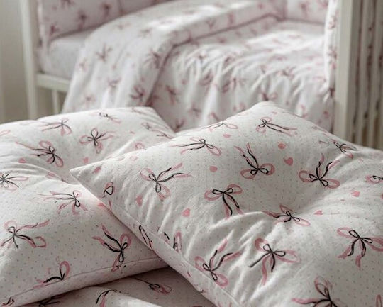 MayHome Set Baby Crib Cotton Pink Sheets 120x160cm