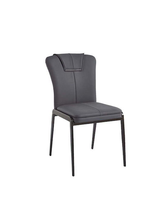 Andria Dining Chairs Metallic Black 2 Pieces 47...