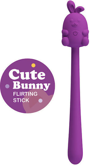 Pretty Love Cute Bunny Flirting Stick Вибратор Заек 16.5cm Лилав