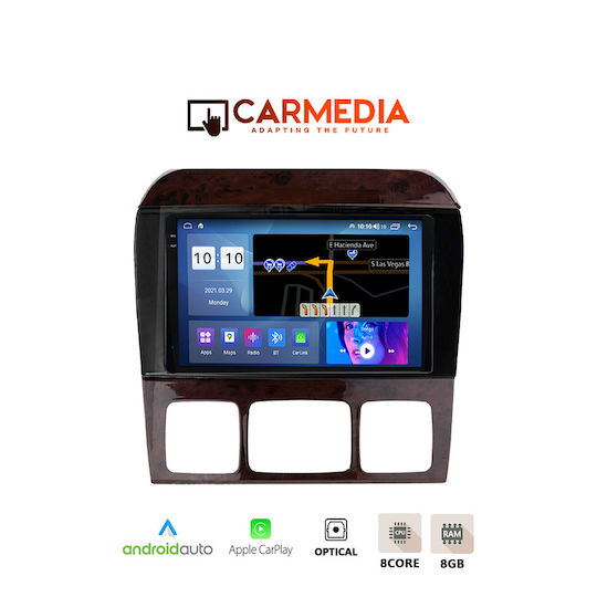 Carmedia Автомобилна Аудио Система за Mercedes-Benz S Class 1998-2005 (Bluetooth/USB/WiFi/GPS/Apple CarPlay/Android Auto) с Touch Screen 9.5"