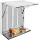 Vevor Concession Folding Window Shelf 915x915mm Service Window Aluminum Alloy Food Truck Up To 85 Degrees 4 Sliding Windows Awning Door Tow Hook Water Resistant
