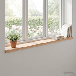 vidaXL Wooden Window Sill W140xH15cm vidaXL Wooden Window Sill W140xH15cm