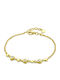 Vogue Women's Bracelet with Heart Design in Gold Plated Silver with Zircon