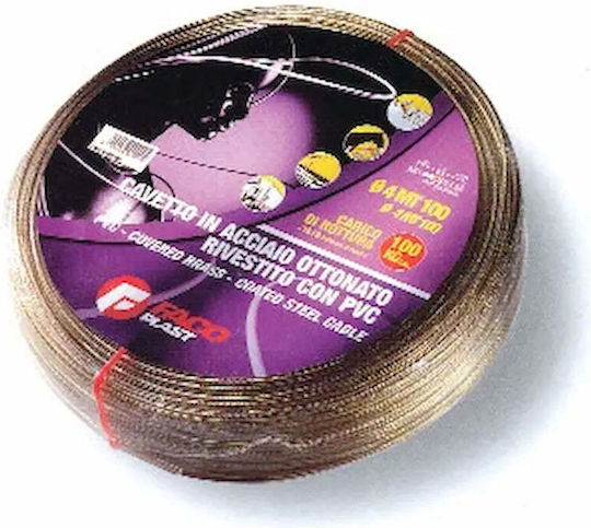 Със стоманено въже No PVC-brass 6mm X 50m