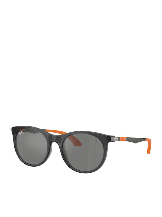 Ray Ban Унисекс Слънчеви Очила с Черна Рамка и Черни Огледални Стъкла