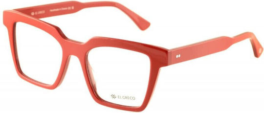 El Greco 9370 C3 Women's Acetate Prescription Eyeglass Frames Butterfly Red