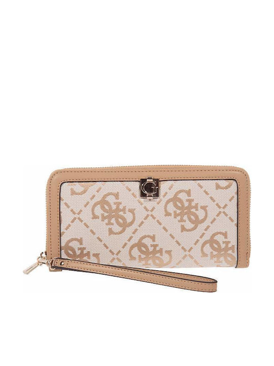 Guess Audrey Μεγάλο Γυναικείο Πορτοφόλι Μπεζ