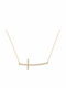 Senzio Belibasakis Women's Gold Cross 9K with Chain